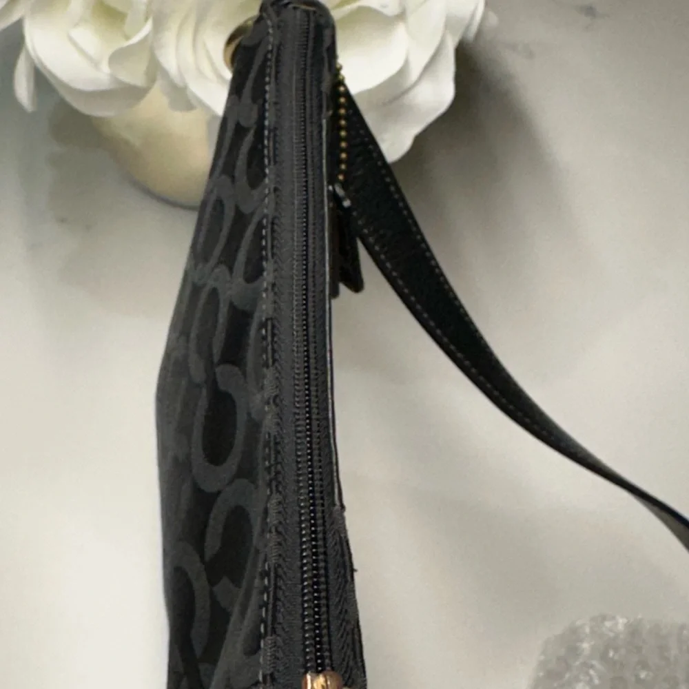 Coach Black Signature Crossbody Bag with Gold Hardware